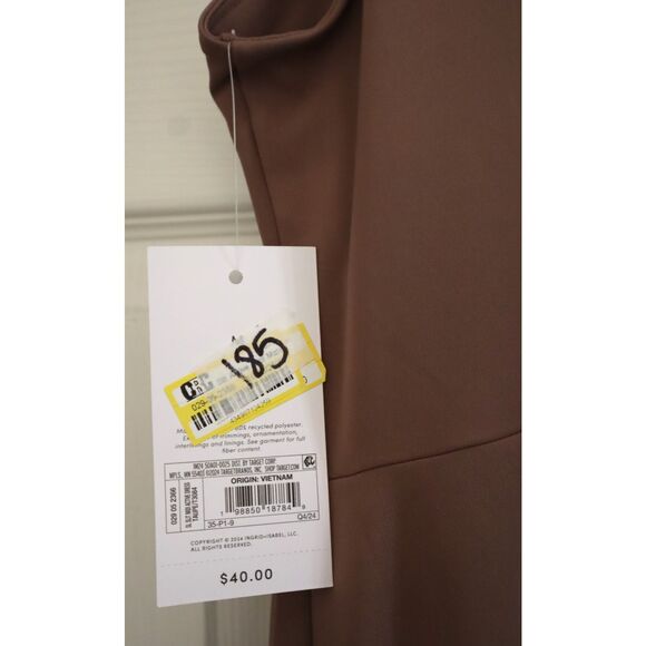 Isabel Maternity by Ingrid & Isabel Women's Sz M Taupe Slit Active Midi Dress - Picture 5 of 16